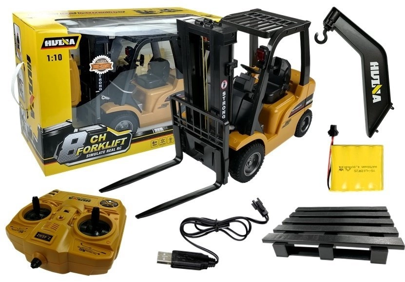 Rc vysokozdvižný vozík 1:10 s hákem a paletami