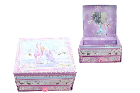 Hrací skříňka šperkovnice jednorožec