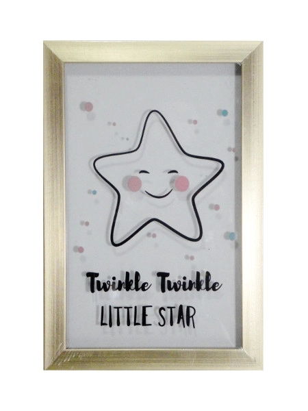 Obraz s hvězdičkou v rámu 20 × 30 cm