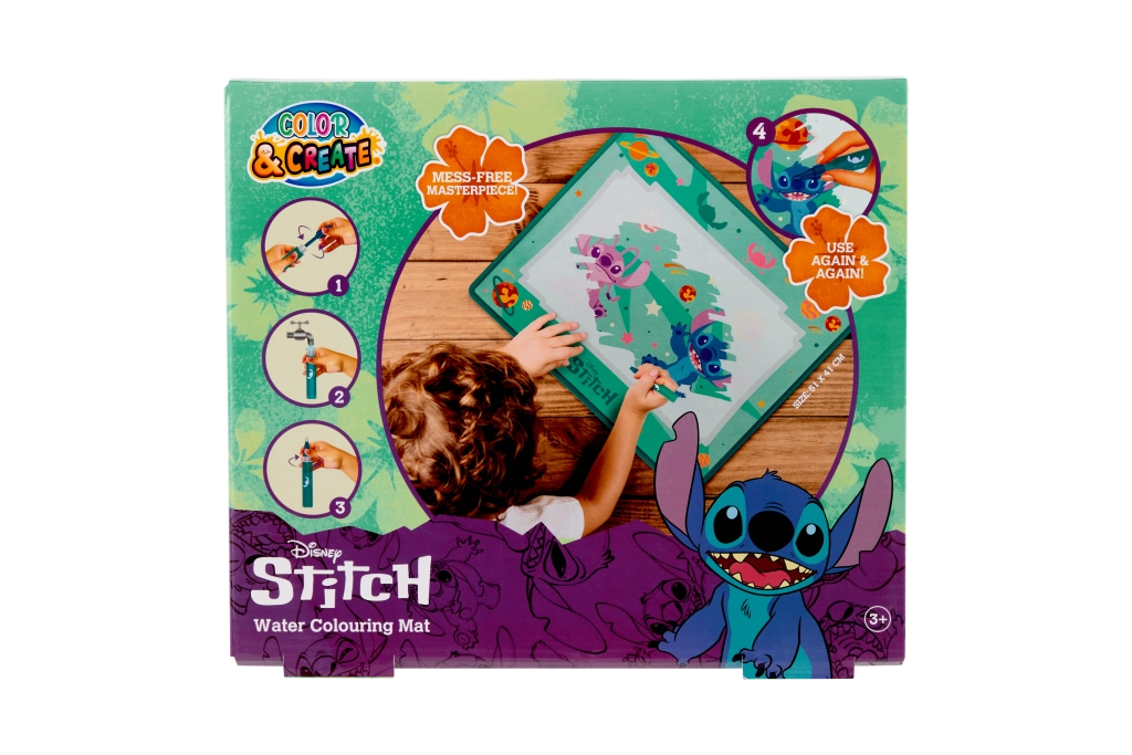 kreativní vodní podložka s postavičkou stitch