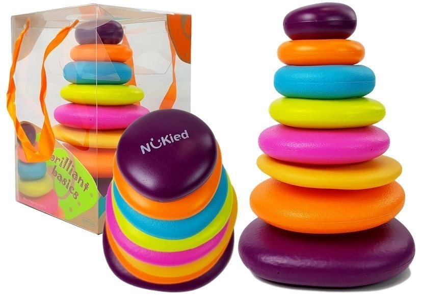Levně Lean Toys barevná stavebnice pyramida pro nejmenší NUKied