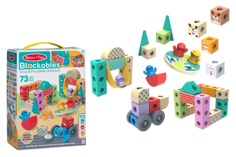 Melissa & Doug Blockables ve městě – dřevěná stavebnice