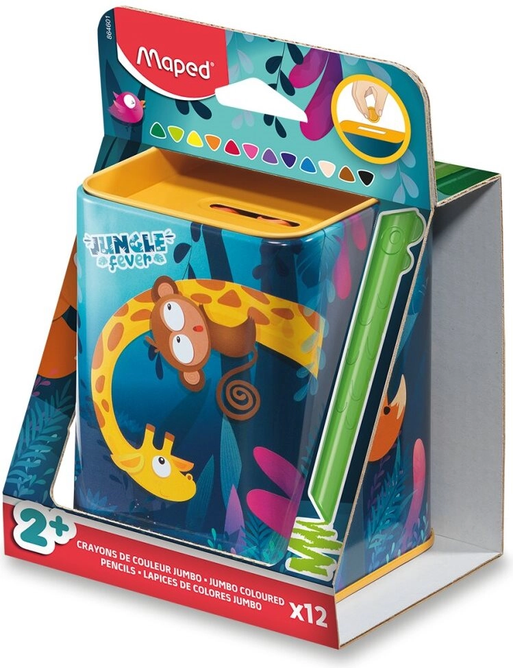 Pastelky Maped Infinity Jumbo Jungle Fever - 12 ks Maped