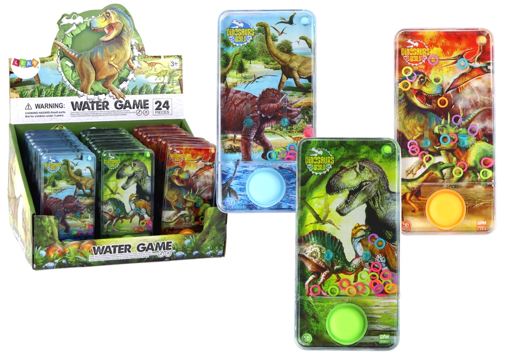Levně Lean Toys Arkádová vodní hra Dinosauři Modrá Zelená Oranžová
