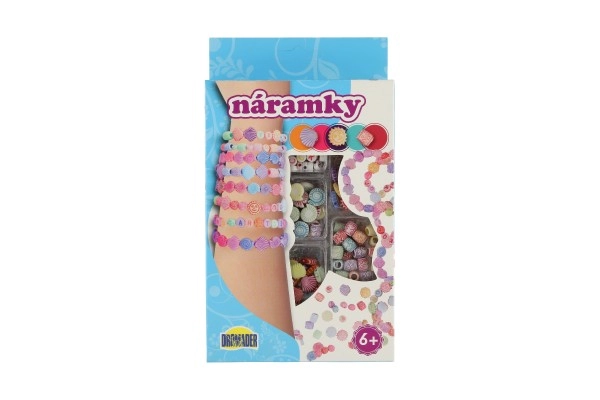 kreativní sada na náramky z plastových korálků v krabičce