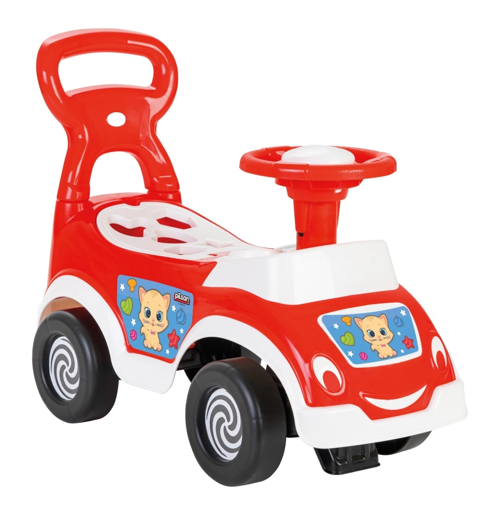 Odrážedlo autíčko 2v1 pro nejmenší – červené