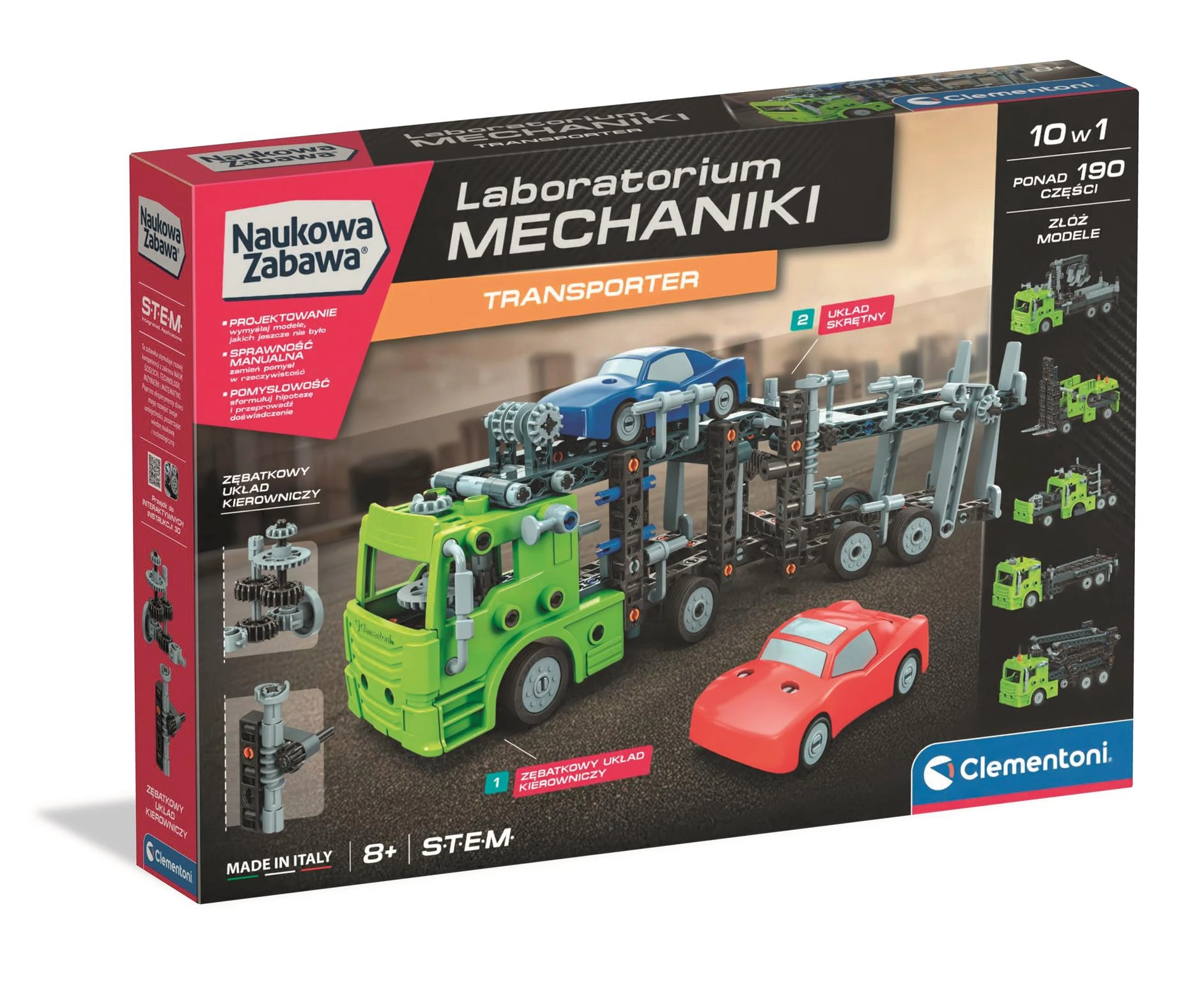Laboratorium mechaniky – transporter stavebnice CLEMENTONI