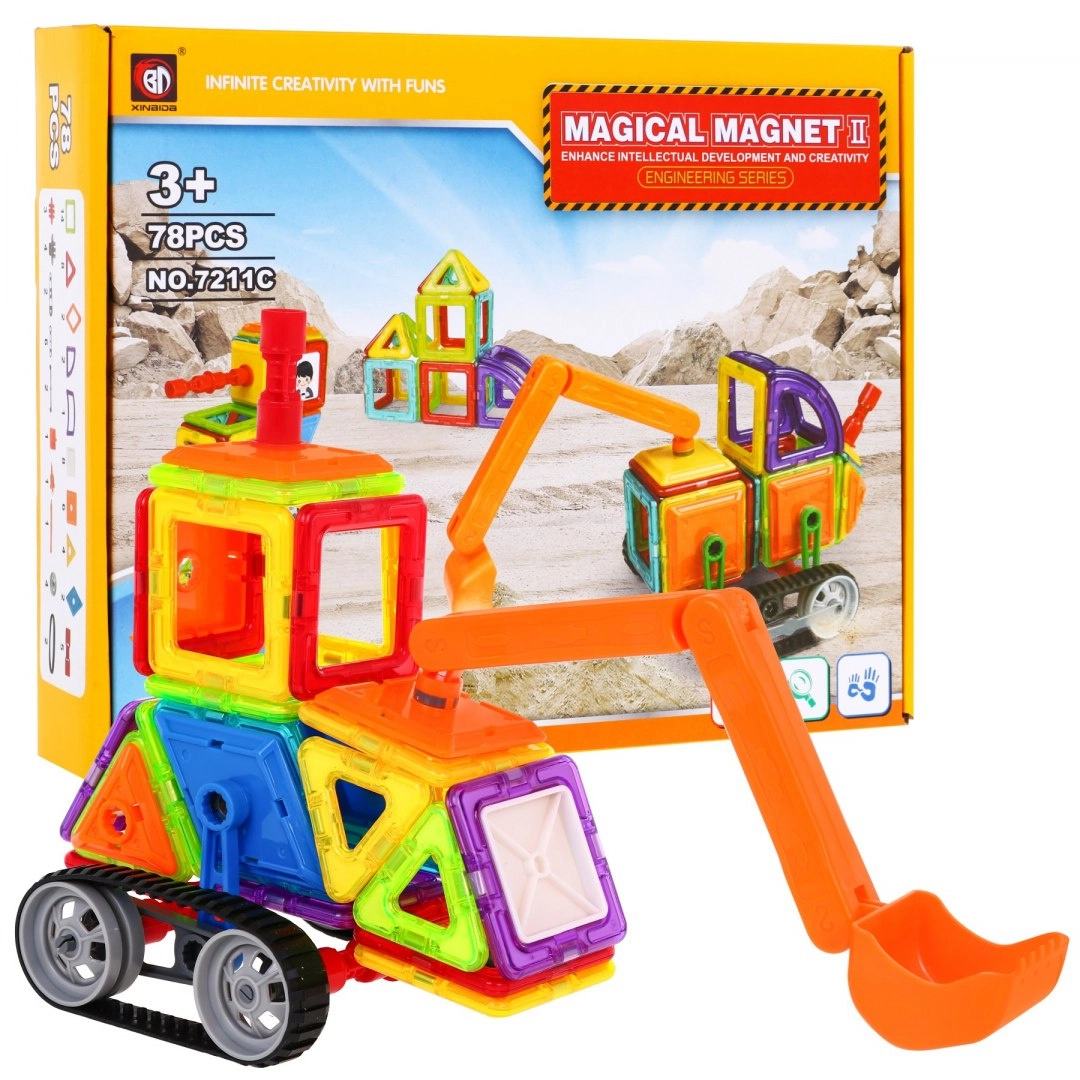 Magické Magnetické Stavebnice pro děti 3+ - Stavebnice 78 dílů