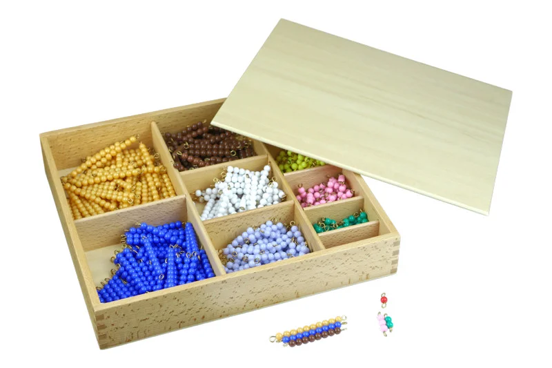 Korálková krabice - barevné schody (1-10) Montessori