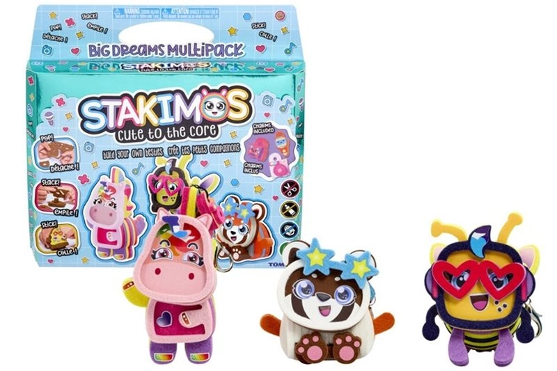 TOMY Stakimos kreativní sada 3 ks Big dreams friends (jednorožec, včelka, panda)