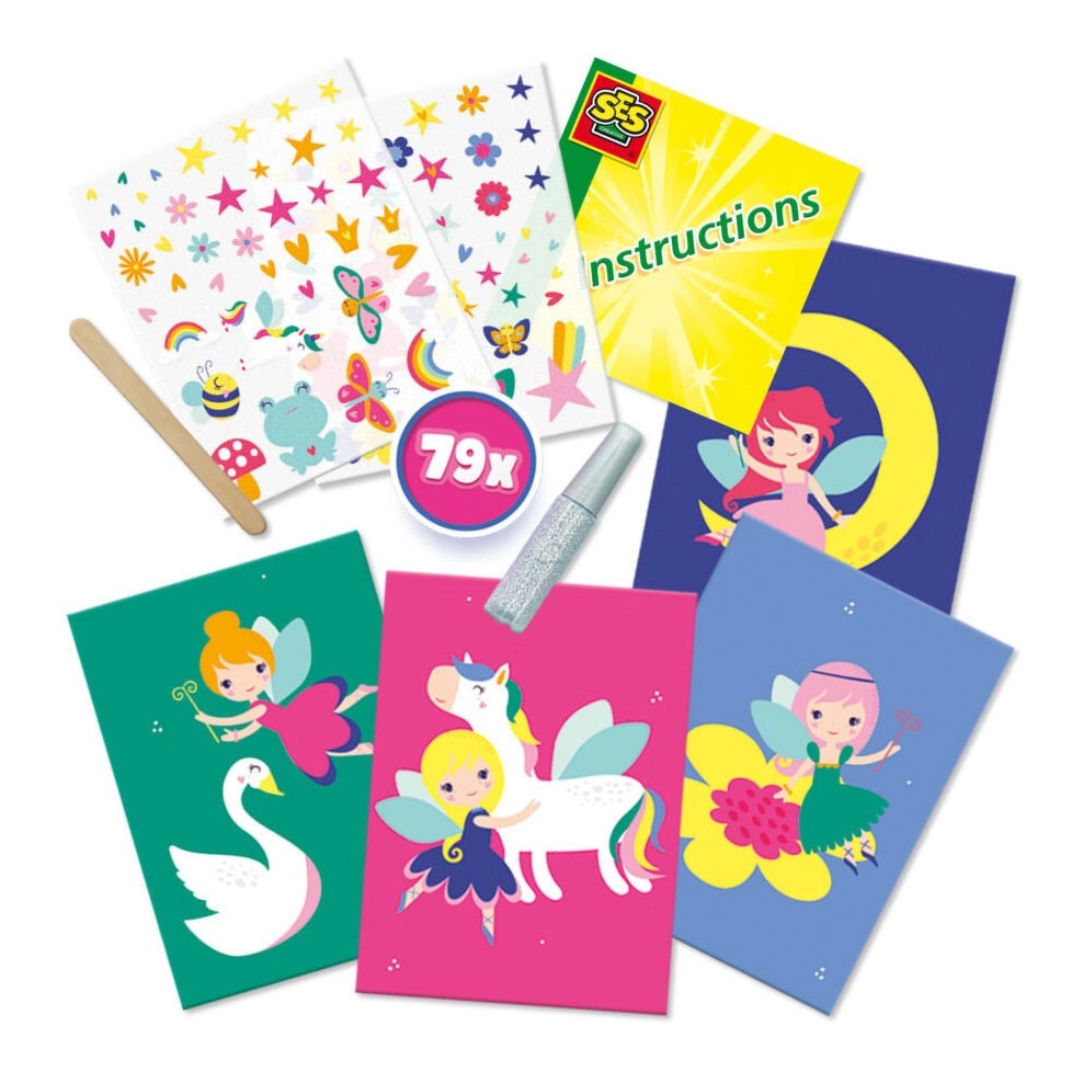 Kreativní sada obtisků s třpytkami