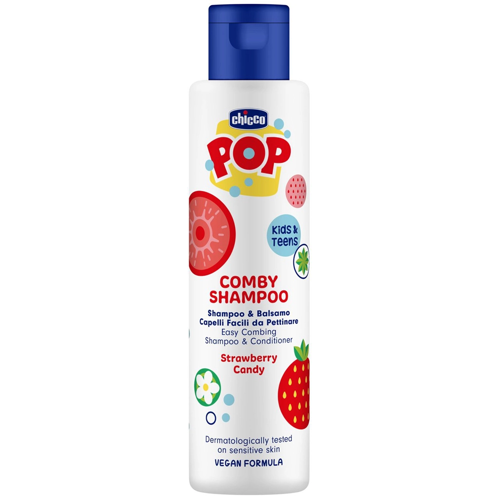 CHICCO Šampon a kondicionér Pop Comby Strawberry 250 ml