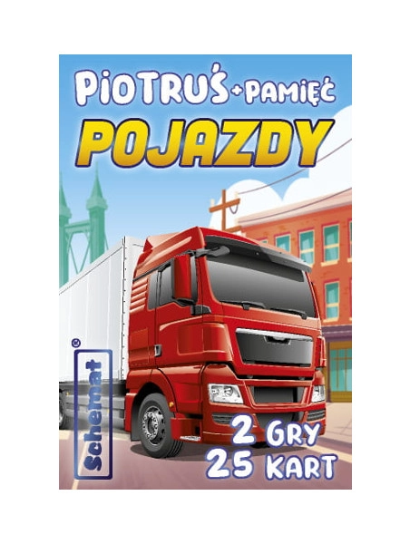 Karetní hra Piotruś a Pexeso – vozidla