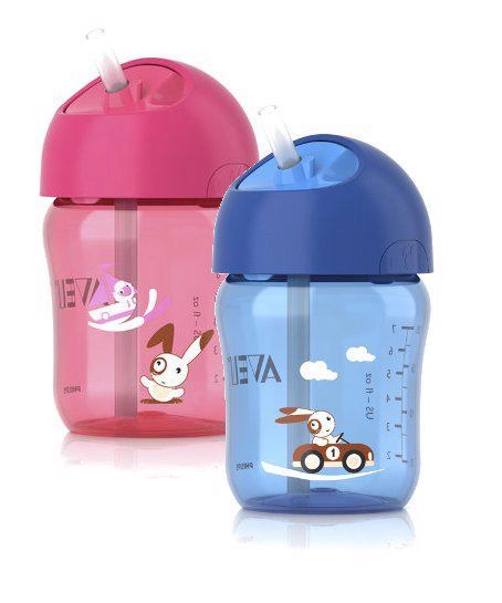 Philips AVENT hrneček s brčkem 260 ml modrý