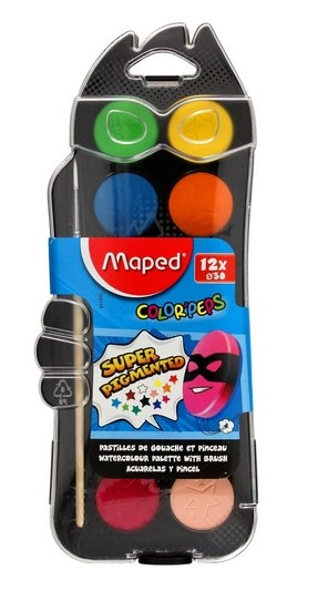 Levně MAPED 0144/9811520 vodové barvy 12 barev