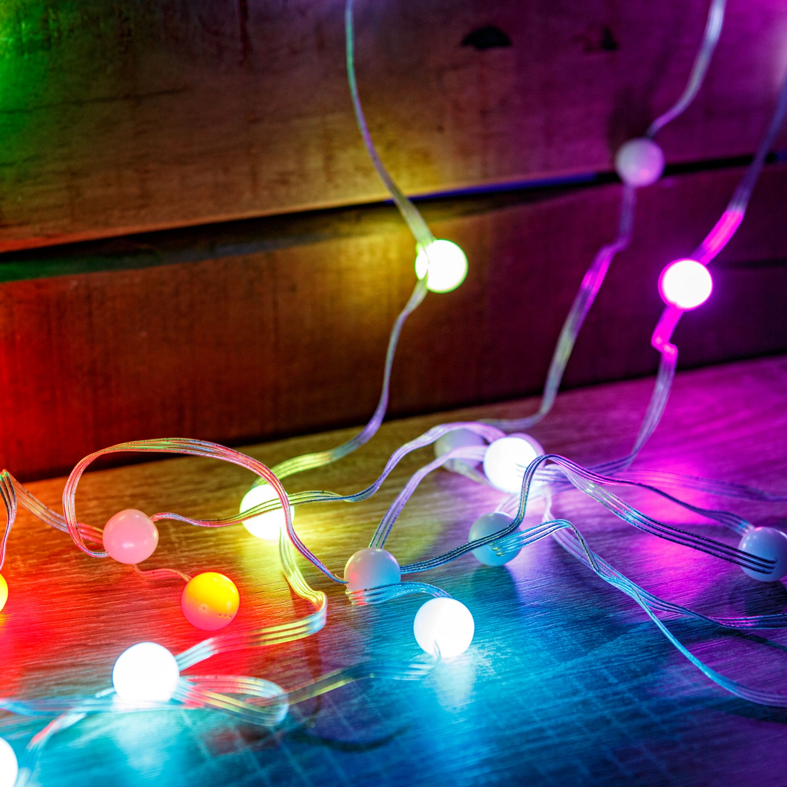 Chytrý RGBIC světelný řetěz USB 5 m s 33 LED