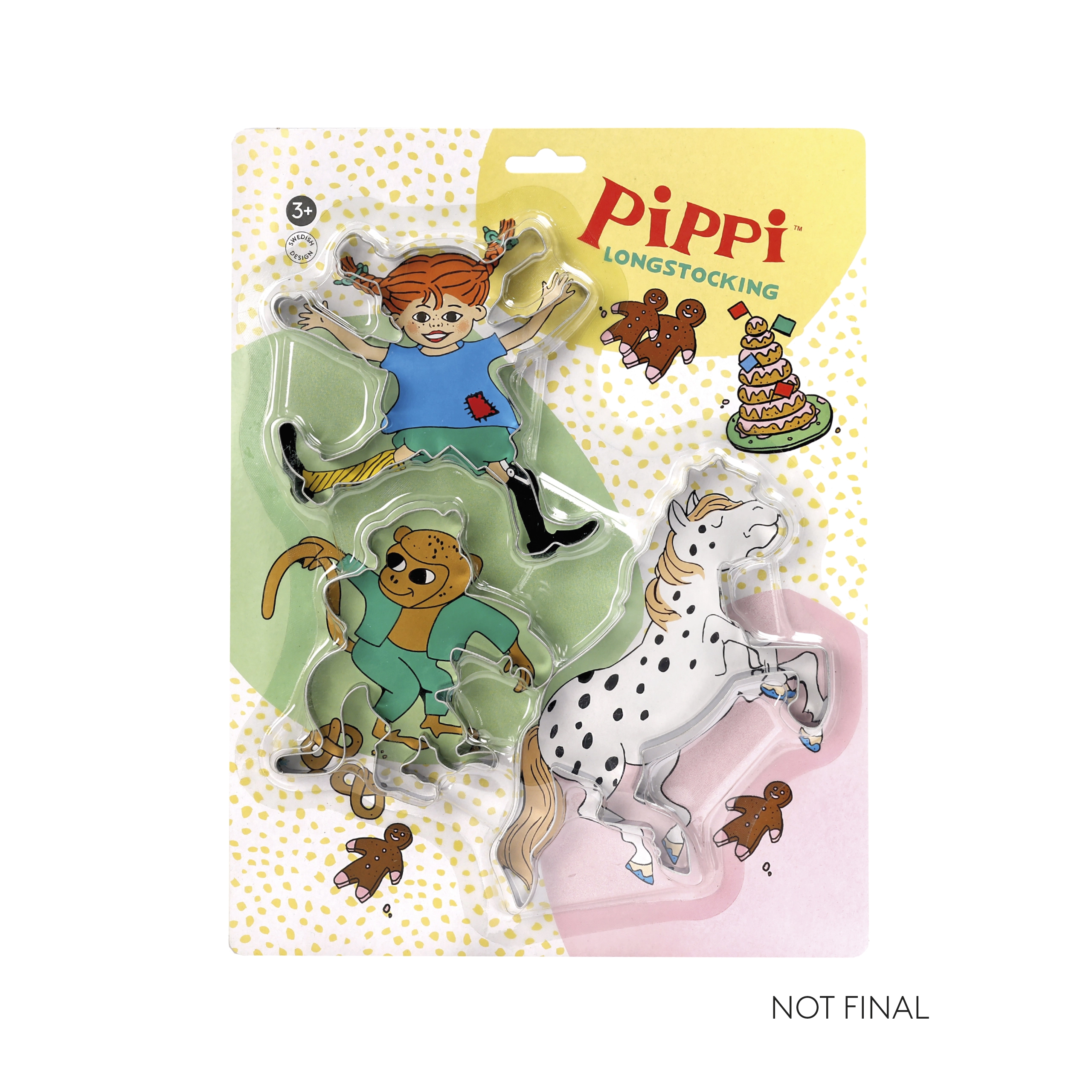 Pippi – sada vykrajovátek na sušenky (3 ks)