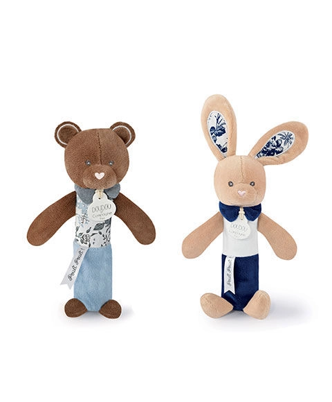 Levně Pískací chrastítko medvídek 17 cm – DOUDOU
