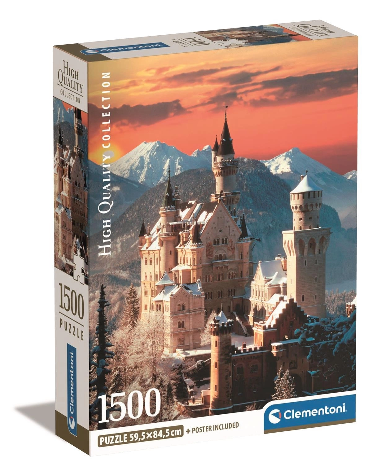 Clementoni Neuschwanstein v zimě 1500 dílků