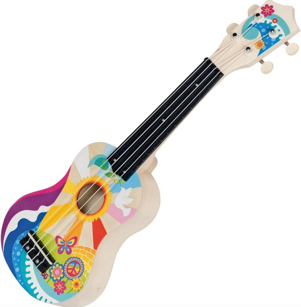 Hudba - Kytara Ukulele, Flower Power, 4 struny (Goki)