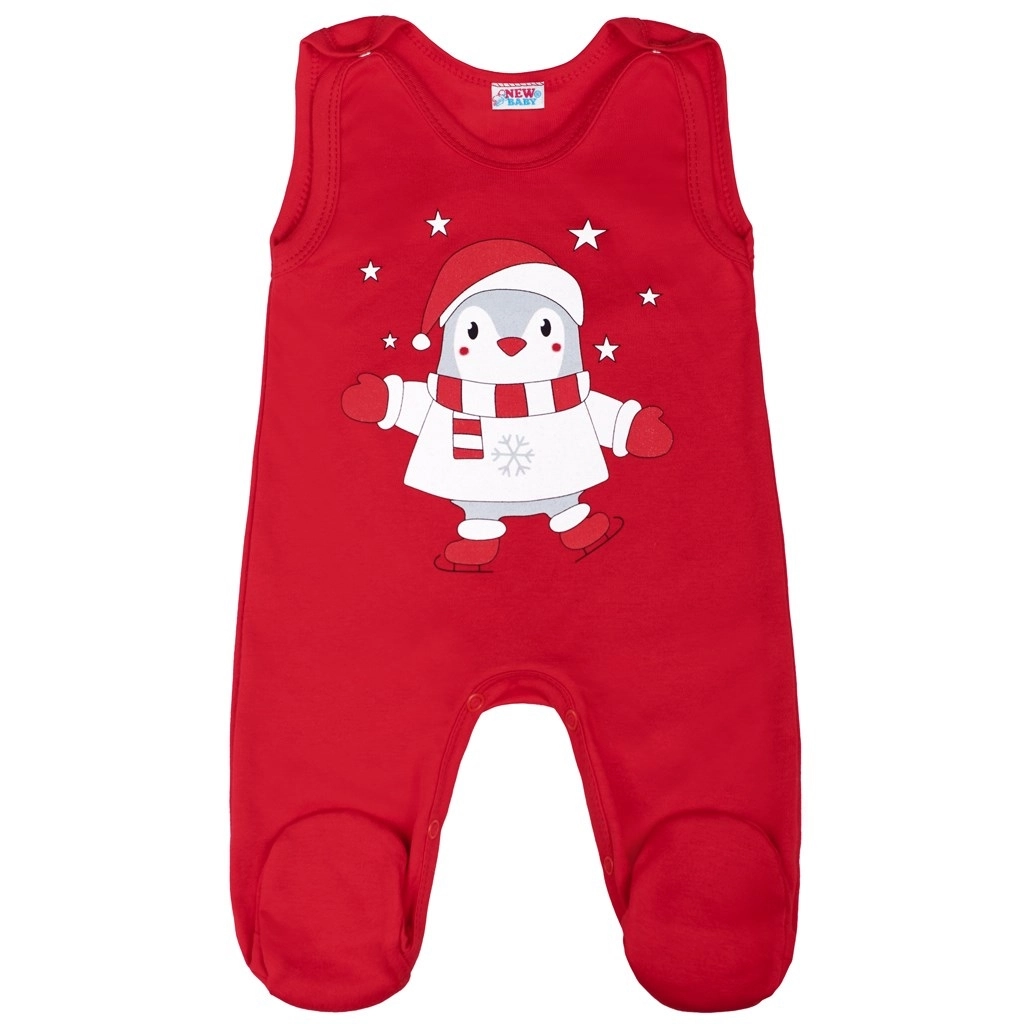 kojenecké bavlněné dupačky new baby winter penguin