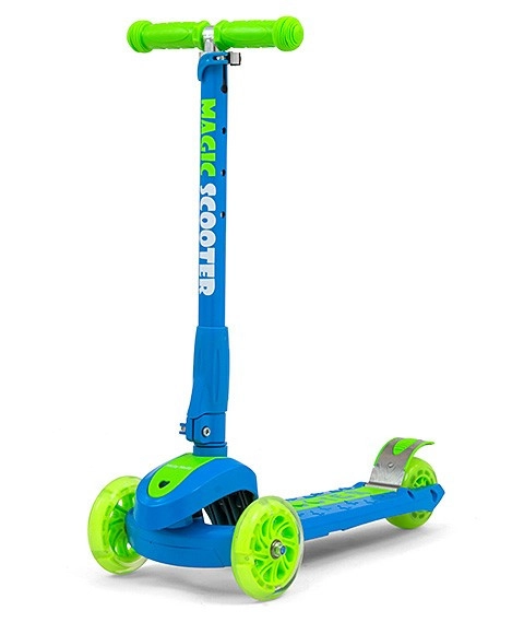 Dětská koloběžka Milly Mally Magic scooter modro-zelená