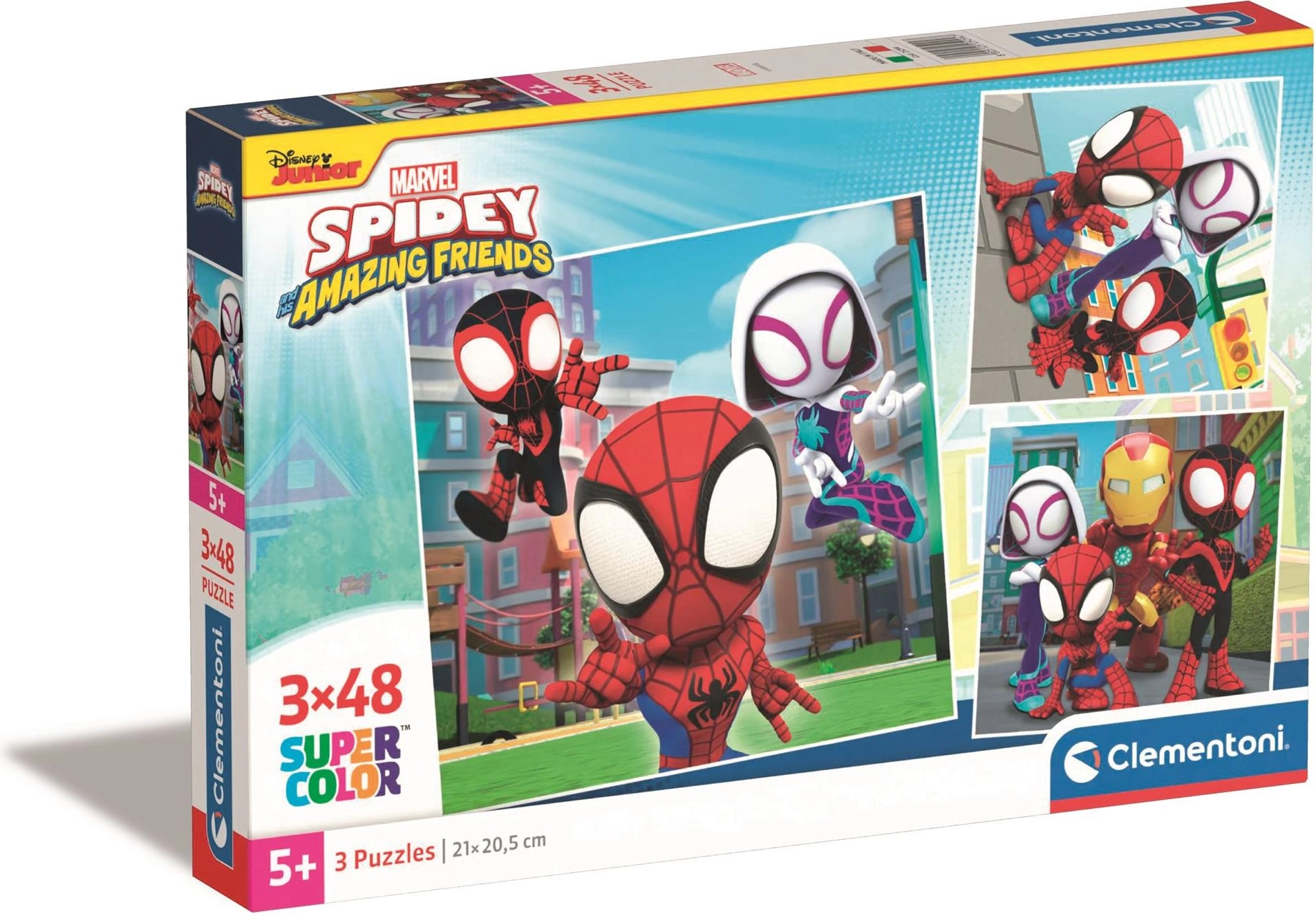 Levně CLEMENTONI Spidey a jeho úžasní přátelé 3x48 dílků