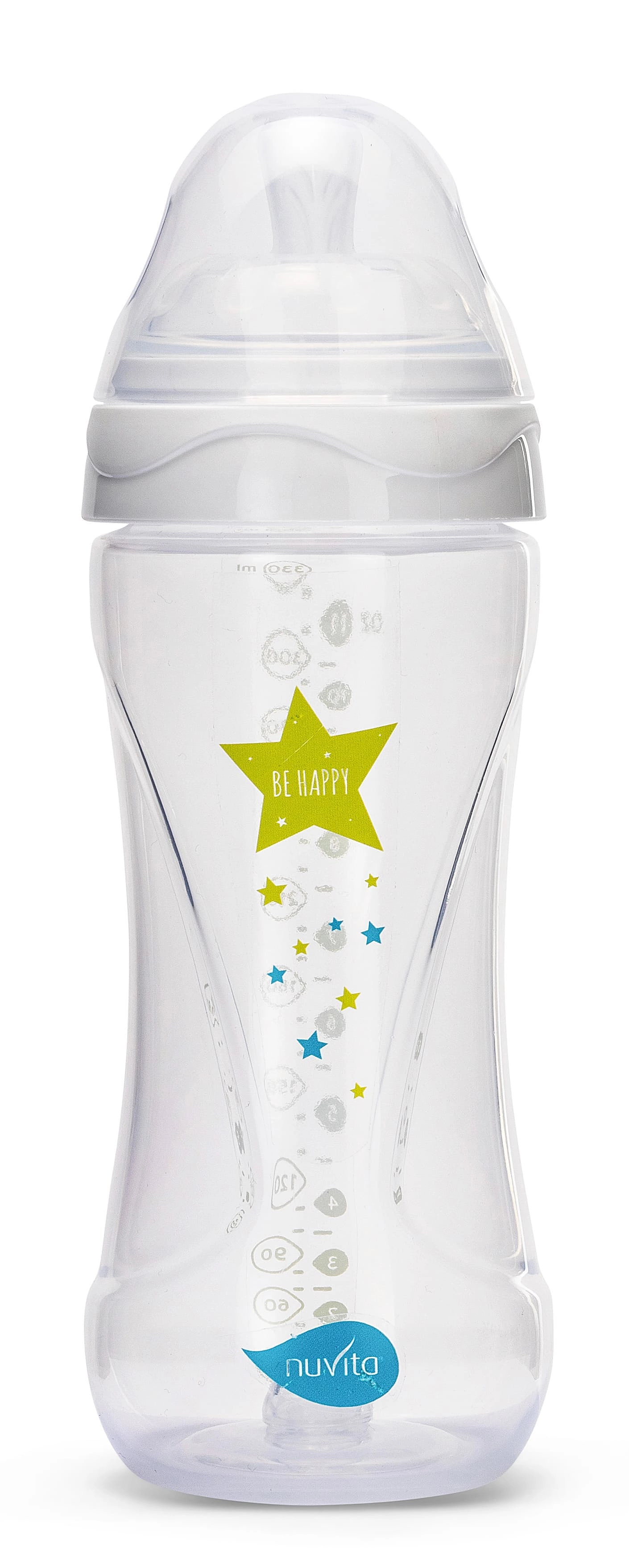 Nuvita lahvička Mimic Transparent white 330ml