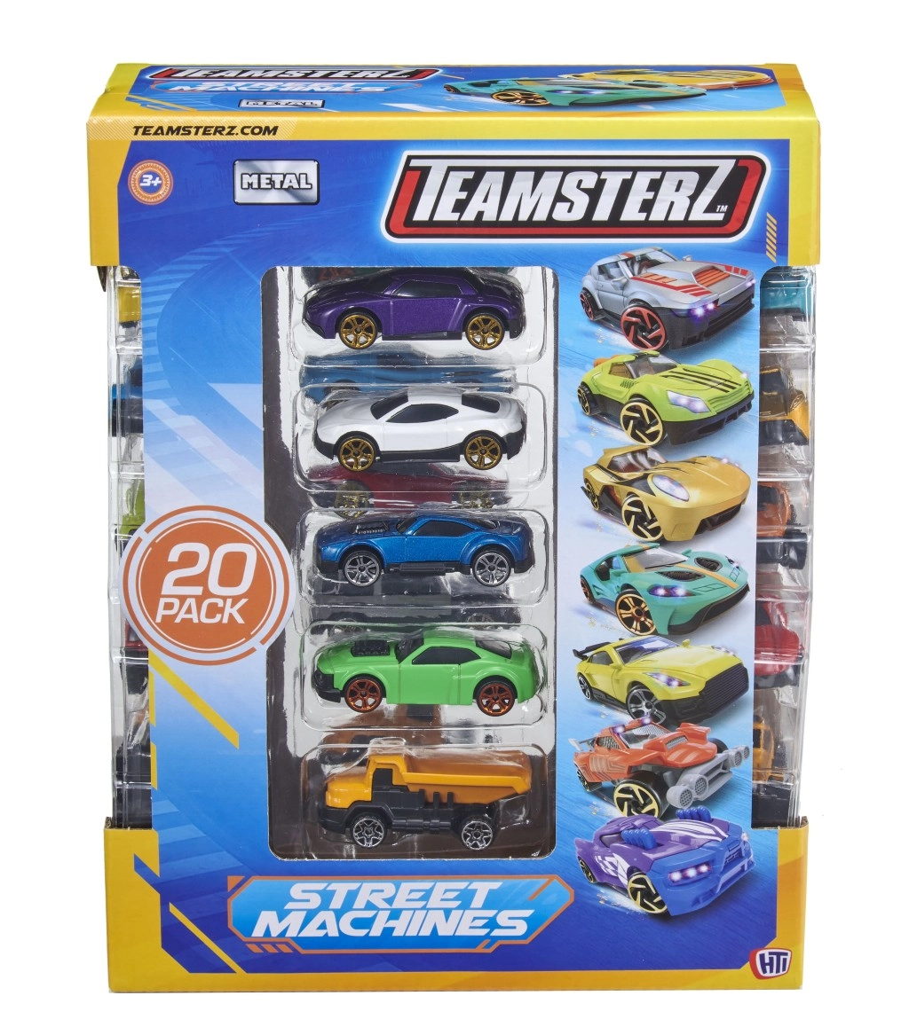 Teamsterz sada 20 kovových autíček Street Machines