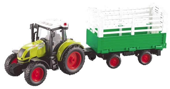 Levně Farm service traktor s valníkem na přepravu sena 1:16
