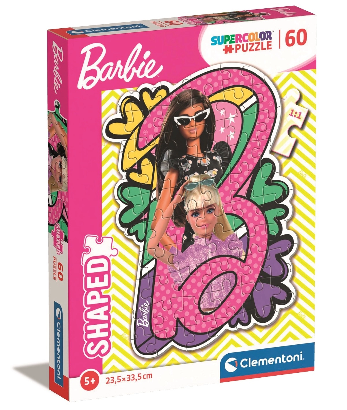 Puzzle 60 dílků ve tvaru Barbie