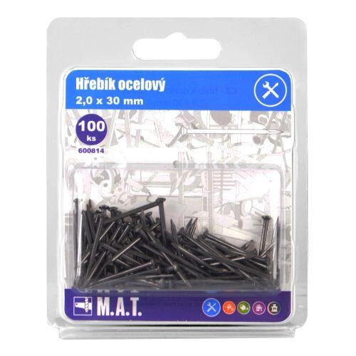Mat Hřebík ocelový 30x2,0mm (100ks)
