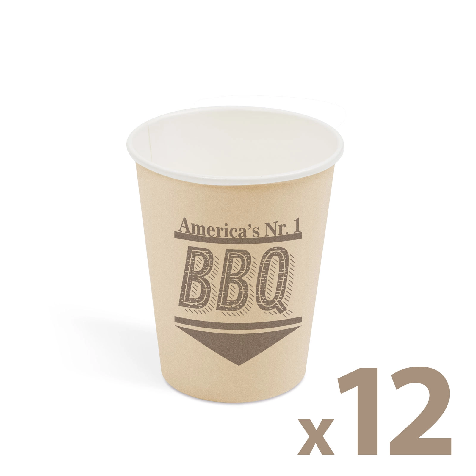 Papírové kelímky BBQ 250 ml, 12 ks
