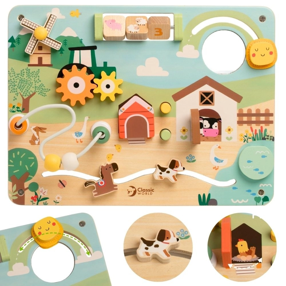 Classic World dřevěná manipulační tabule Farma