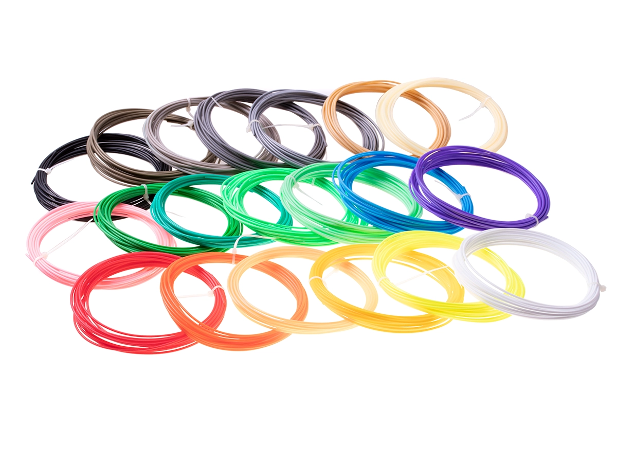 Náplň do 3D pera 20 barev x 5 m PLA - různé barvy