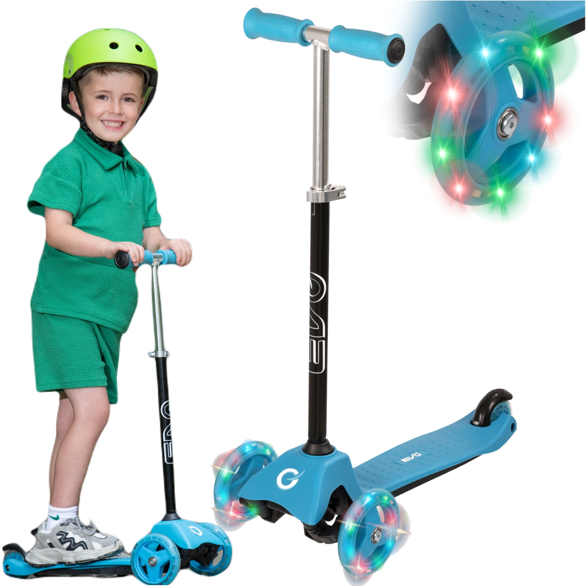 EVO dětská tříkolová koloběžka Light Up Mini Cruiser modrá
