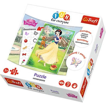 Senzorické puzzle Sněhurka – 15 dílků