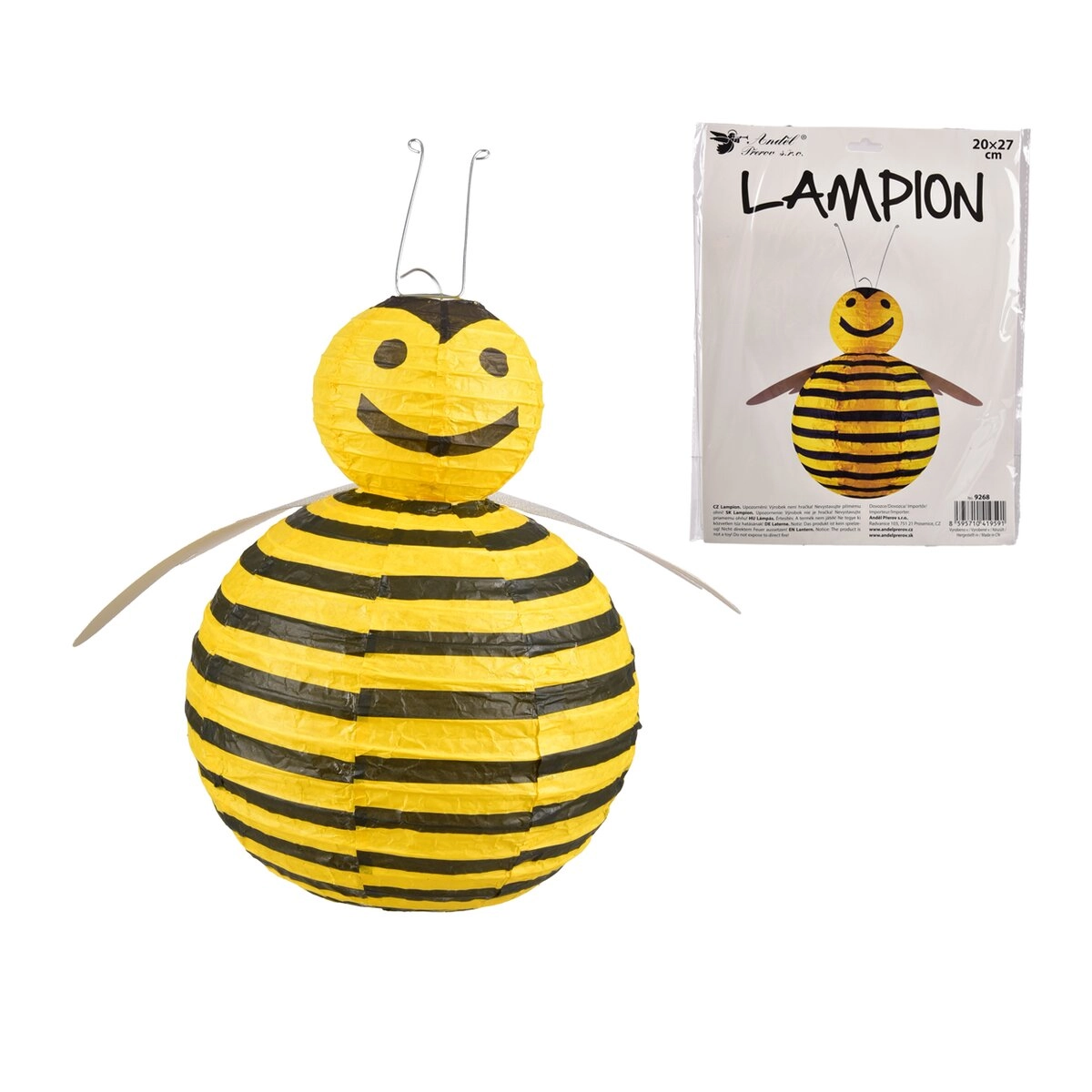 Lampion včelka žlutý