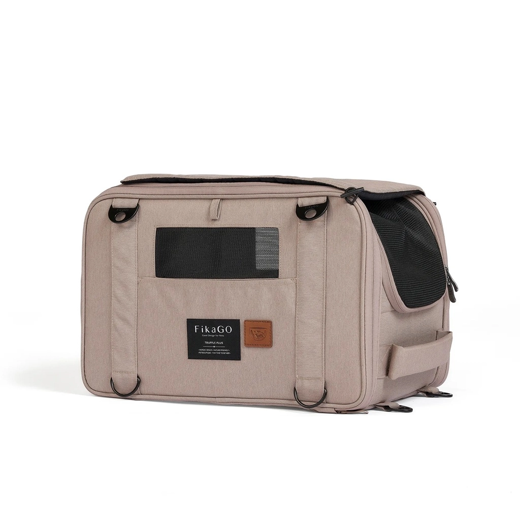 Cestovní nosič FikaGo Truffle Plus Sandy Beige pro psy a kočky