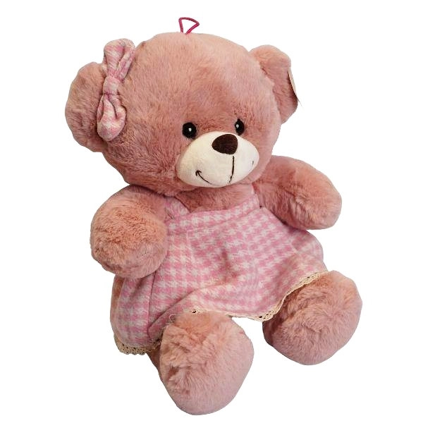 Růžová plyšová medvědice 32 cm