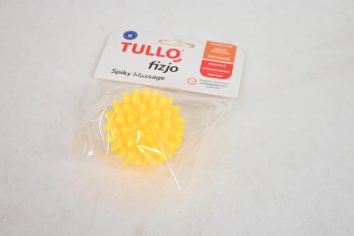 Fizjo rehabilitační masážní míček ježek 5,4 cm žlutý