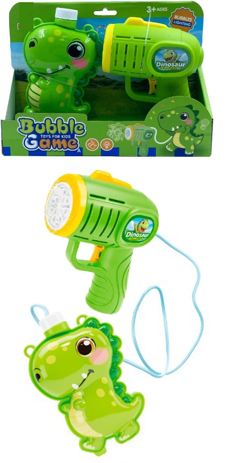 Levně Bublifuková pistole 2v1 dinosaurus