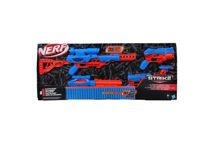 Nerf Alpha Strike ultimate mission pack – sada 5 blasterů a 30 šipek
