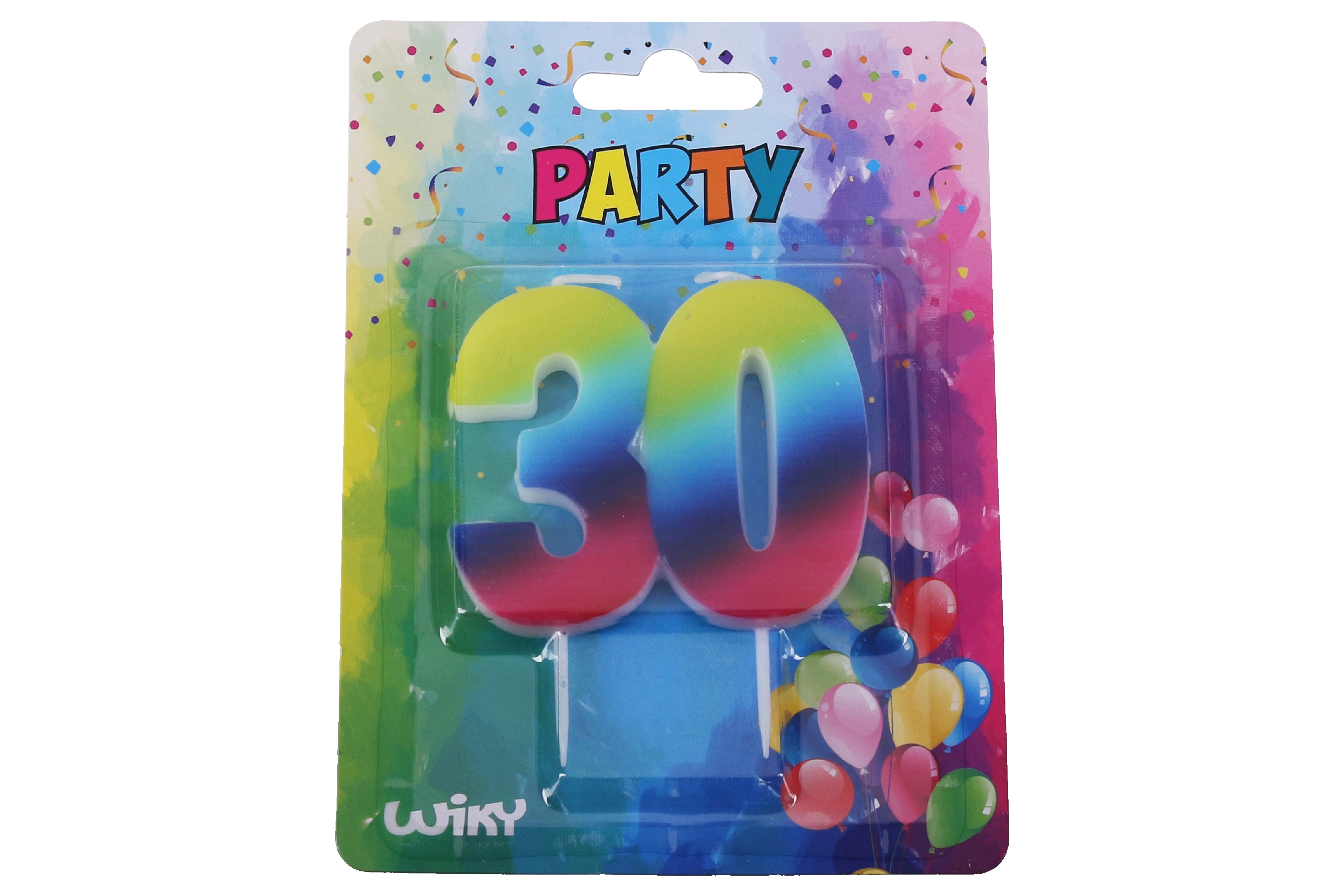 Levně Wiky Párty svíčka číslo 30 Duha