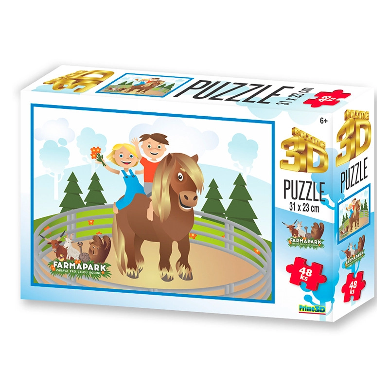 Levně 3D puzzle Farmapark koník 48 dílků