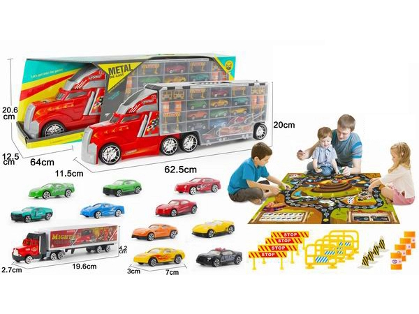 Kamion – odtahová souprava s hrací podložkou a autíčky