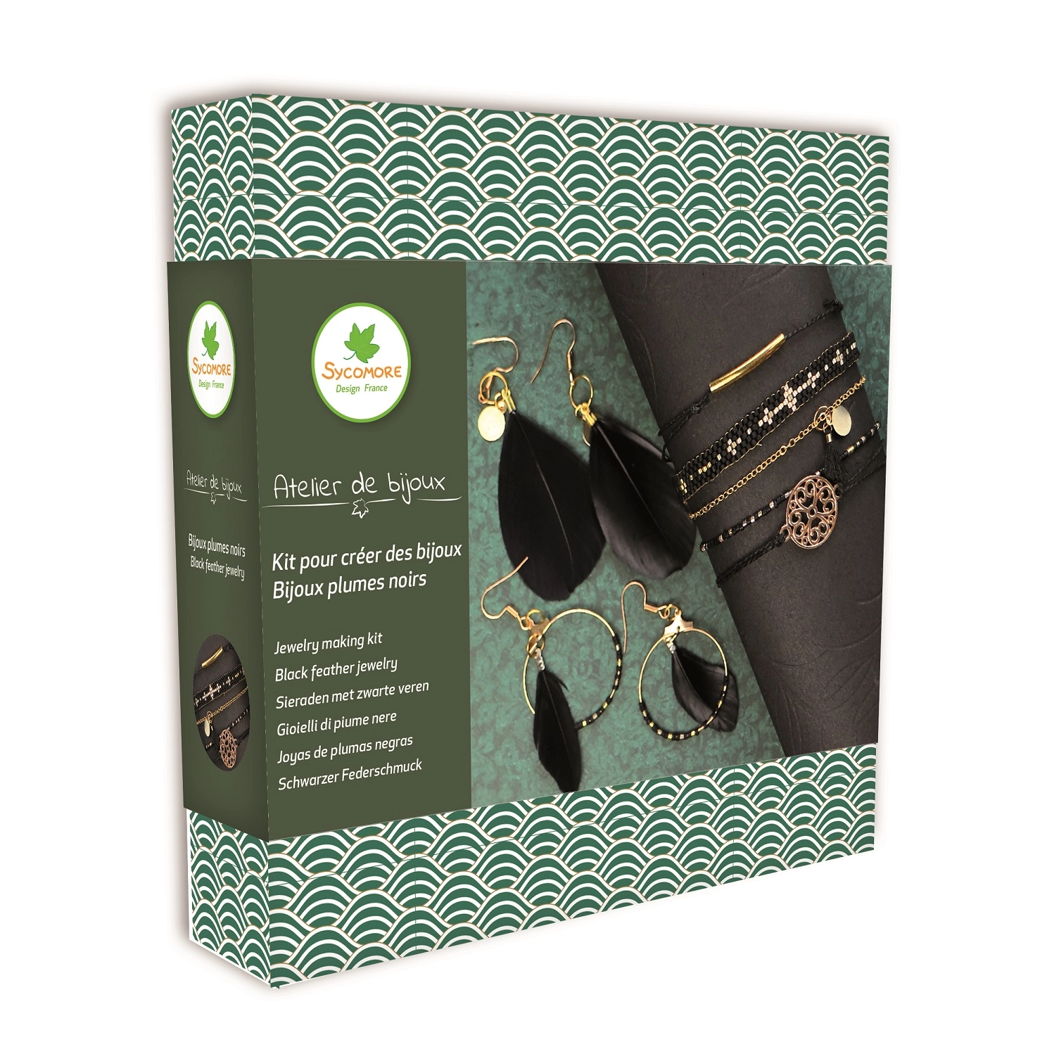 Výroba šperků - bižuterie s černými pírky