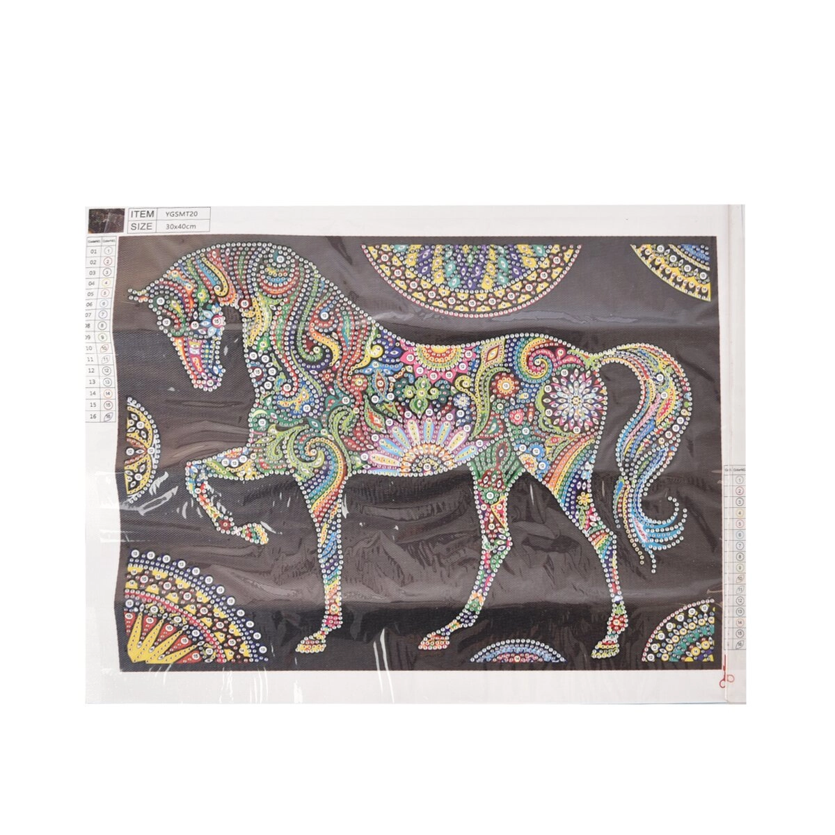 Diamantové malování svítící kůň 30 × 40 cm