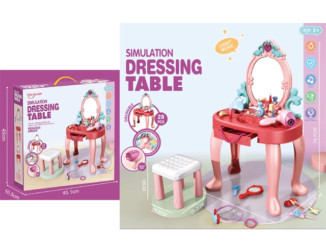 Růžový toaletní stolek Princess Dream