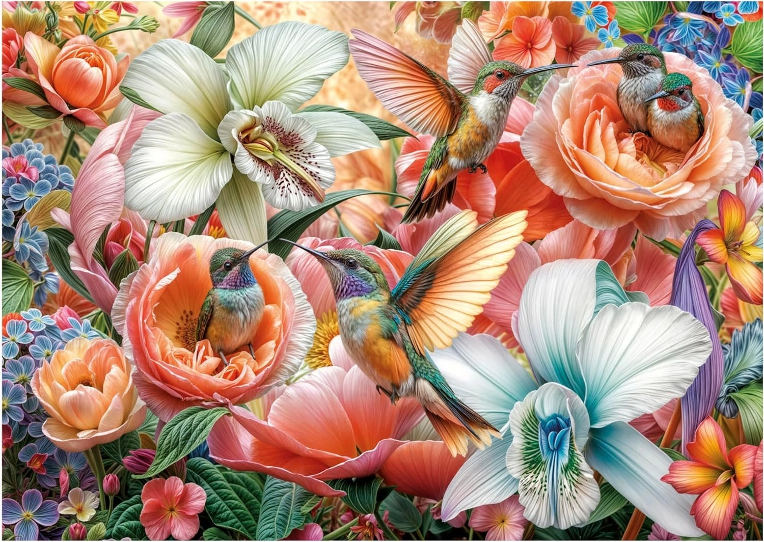 Puzzle Zahrada kolibříků 500 dílků EDUCA